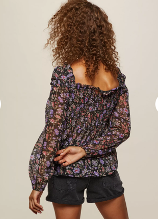 Брендовая шифоновая блуза miss selfridge индия цветы этикетка4 фото