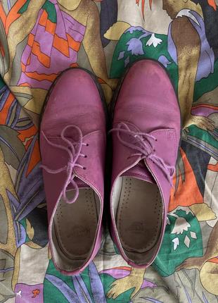 Розовые винтажные туфли от dr.martens оксфорды5 фото
