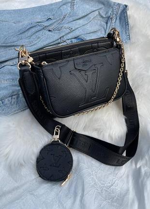 Брендова сумка louis vuitton multi pochette black