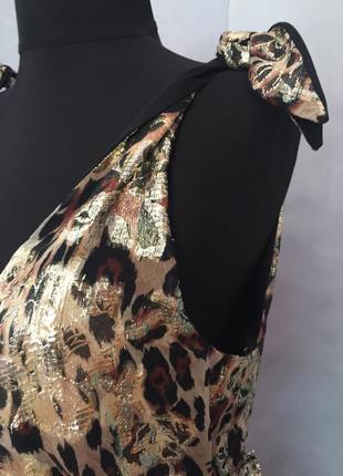 Вечернее платье тигровый принт, коктельное платье3 фото