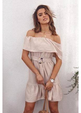 Изумительное, натуральное, платье, с воланами, topshop, цвета пудры, размер s
