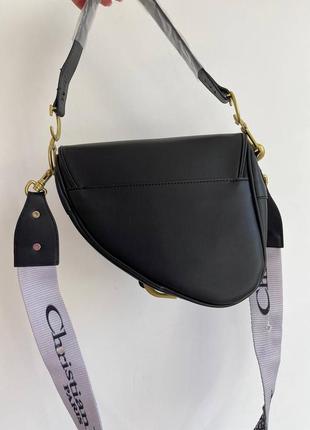 Брендова сумка christian dior saddle black beige9 фото