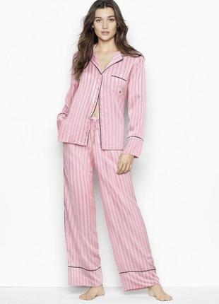 Пижама виктория сикрет, пижама victoria's secret, шелковая пижама розовая vs