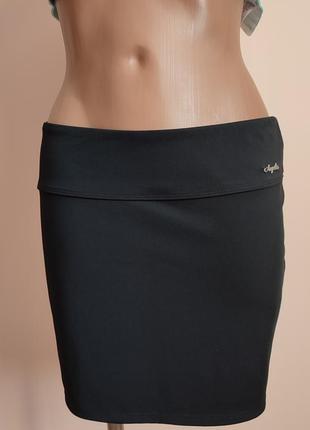 Спідниця чорна міні юбка коротка еластична h&m6 фото
