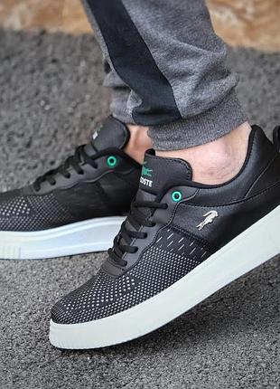 Чоловічі кросівки lacoste black/white 1827