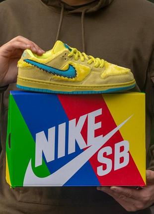 Женские кроссовки nike sb dunk low grateful dead bears yellow2 фото