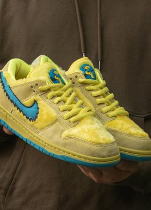 Женские кроссовки nike sb dunk low grateful dead bears yellow3 фото