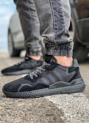 Мужские кроссовки adidas nite jogger boost 3m black 1661