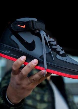 Мужские кроссовки nike air force 1 black 1546