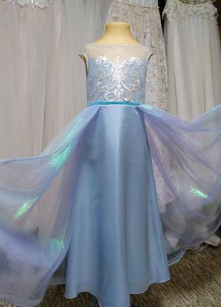 Платье ельзы детское праздничное платье принцессы эльза фрерозен frozen новогоднее снежинка
