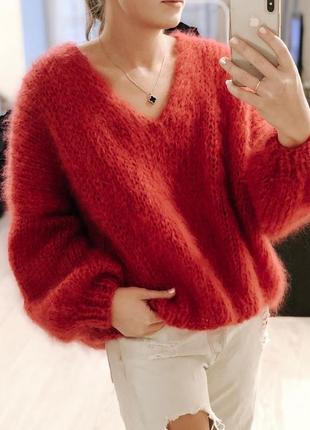 Тёплый мохеровый свитер1 фото