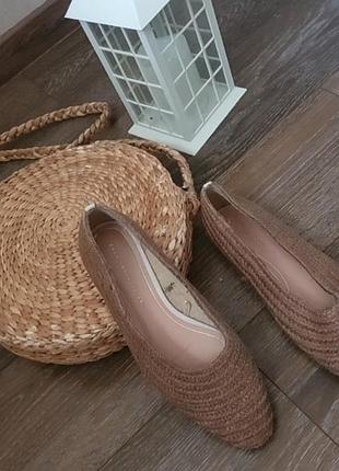 Zara туфлі балетки еспадрилії 39р