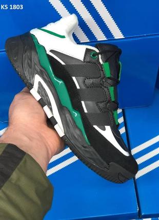 Чоловічі кросівки adidas niteball black/green 1803