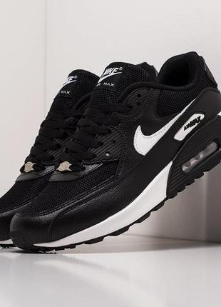 Мужские кроссовки nike air max 90 black/white 1895