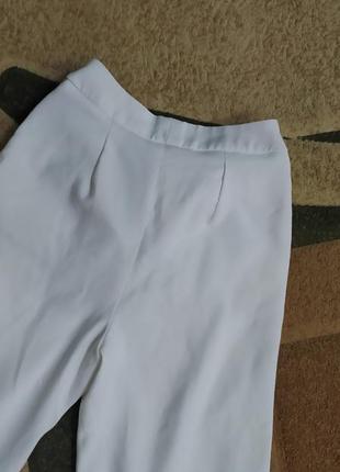 Белые кюлоты палаццо клеш беженые брюки ххс, хс, 32,34 размер4 фото