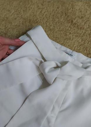 Белые кюлоты палаццо клеш беженые брюки ххс, хс, 32,34 размер9 фото