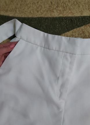 Белые кюлоты палаццо клеш беженые брюки ххс, хс, 32,34 размер6 фото