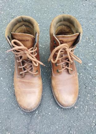 24 см - демисезонные кожаные ботинки travelin' шкіряні черевики4 фото