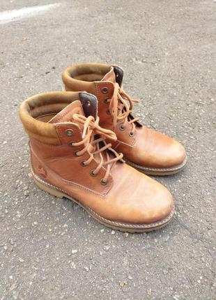 24 см - демисезонные кожаные ботинки travelin' шкіряні черевики3 фото