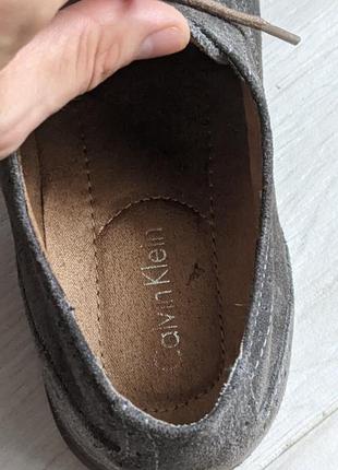Туфлі дербі замшеві calvin klein, size m9 42(27 см.)8 фото