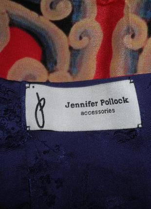 Изящный модный двухсторонний шёлковый шарф хомут jennifer pollock 100х55см9 фото