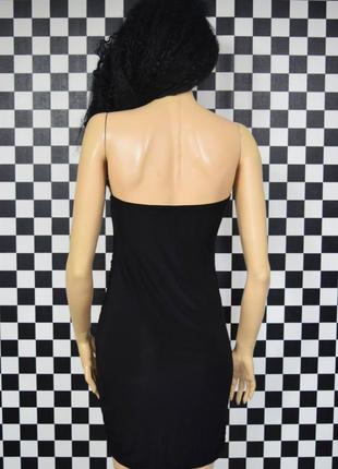 Платье черное мини бандо платье асимметричное3 фото