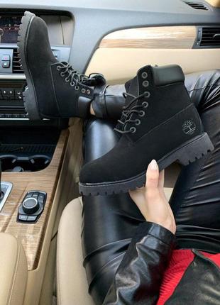 Стильные зимние ботинки timberland black с мехом /осень/зима/весна😍2 фото