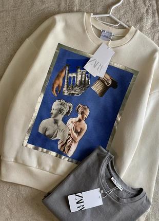 Свитшот оверсайз zara