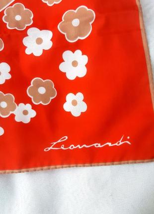 Винтажный шелковый платок, платок италия leonardi2 фото