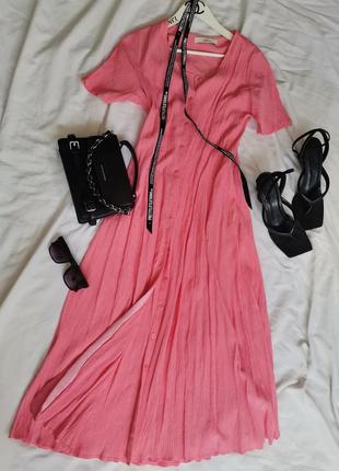 Полная ликвидация ❗трендова рожева сукня халат на гудзиках1 фото