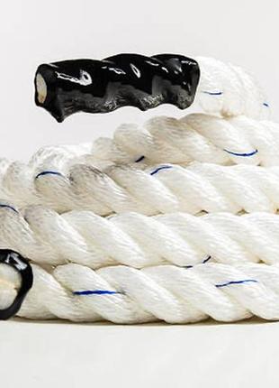 Канат тренировочный для кроссфита 9м battle rope white 50х9