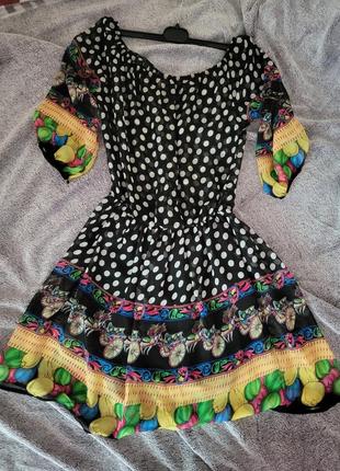 Летнее полупрозрачное платье размер s