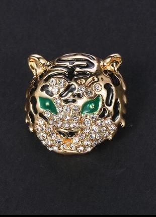 Брошка тигр/ стрази