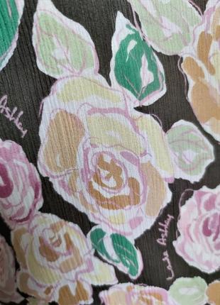 Шелковый топ майка цветочный принт laura ashley /983/3 фото