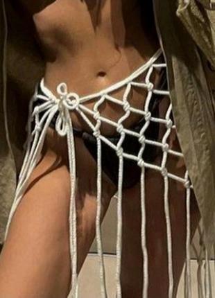 Парео сетка макраме платье на купальник бикини купальник макраме сетка шаль платье сарафан монокины шорты пляжный костюм2 фото