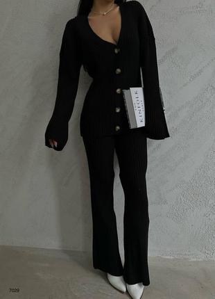 Стильный женский костюм в рубчик mt-33186 фото