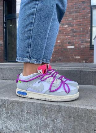 Женские кроссовки nike dunk low off-white