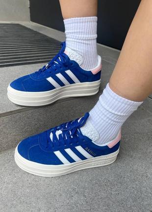 Adidas gazelle масивні блакитні кеди кросівочки висока платформа весна літо осінь массивные голубые синие кеды кроссовки высокая подошва4 фото