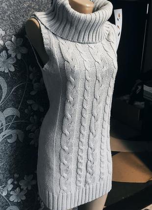 Платье вязаное, теплое