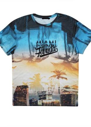 Чоловіча футболка соковита кольорова miami beach cedarwood state m