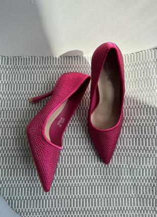 Рожеві туфлі лодочки в стилі барбі розовые туфли лодочки7 фото