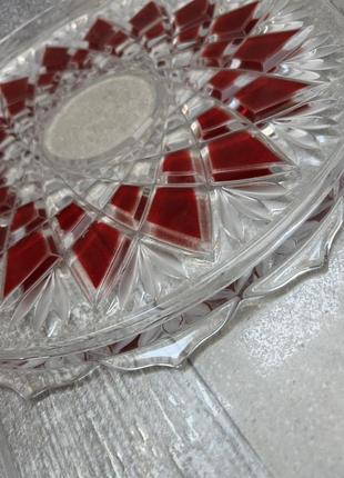 Подставка для торта 36 cm saturn rubin walther-glas..., большая тарелка, тортовница3 фото