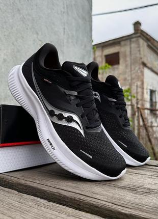 Мужские оригинальные кроссовки для бега saucony ride 16 20830-05s black white черные