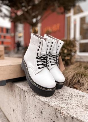 Ботинки dr martens jadon white8 фото