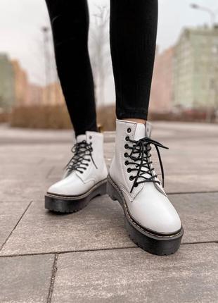 Ботинки dr martens jadon white5 фото