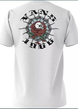 Футболка фирменная спортивная туристическая трекинговая скейтерская белая vans sport casual