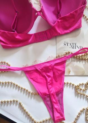 Комплект белья victoria's secret original 36d 80d 80c стринги3 фото