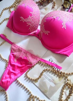 Комплект білизни victoria's secret original 36d 80d 80c стрінги4 фото