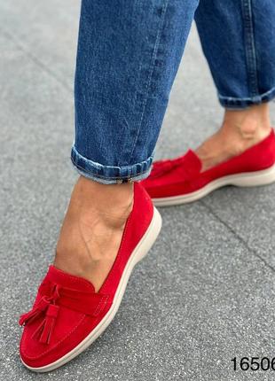 Жіночі червоні туфлі4 фото
