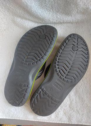 Шлепанцы вьетнамки кроксы crocs m9 w11 41p серые5 фото